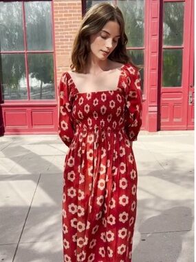 Christy Dawn smocked midi dress